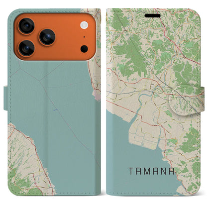 【玉名（熊本県）】地図柄iPhoneケース（手帳タイプ）