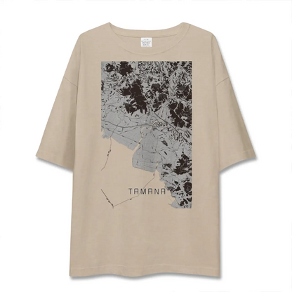 【玉名（熊本県）】地図柄ビッグシルエットTシャツ