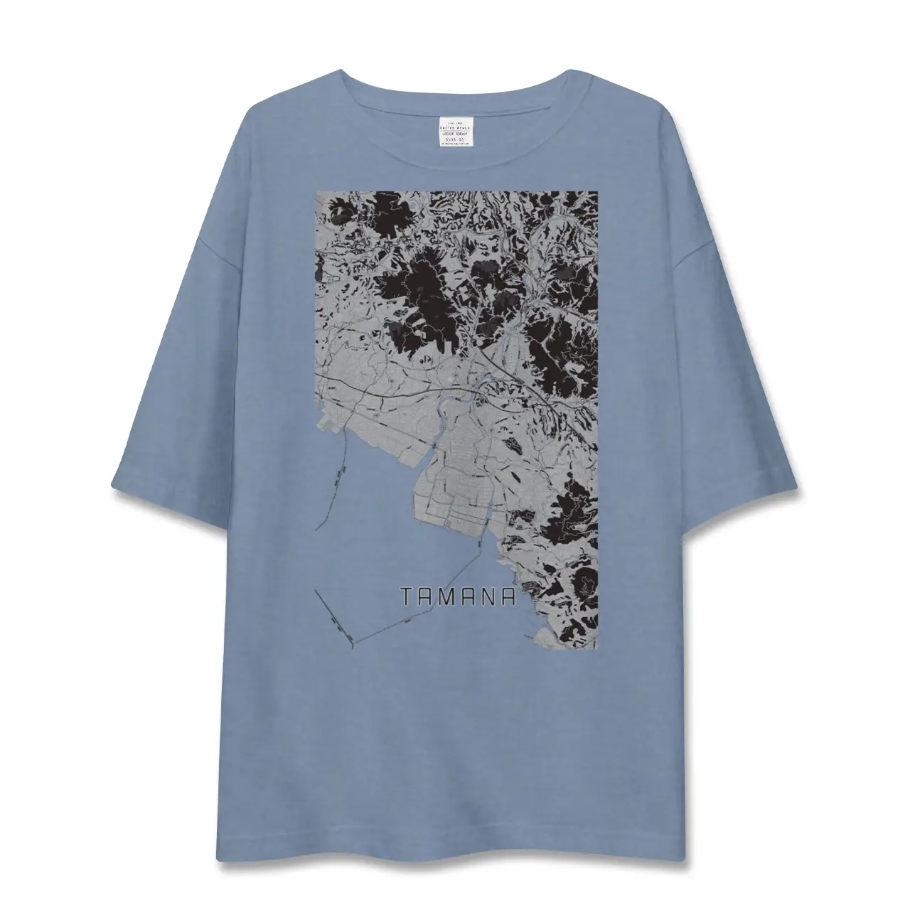 【玉名（熊本県）】地図柄ビッグシルエットTシャツ