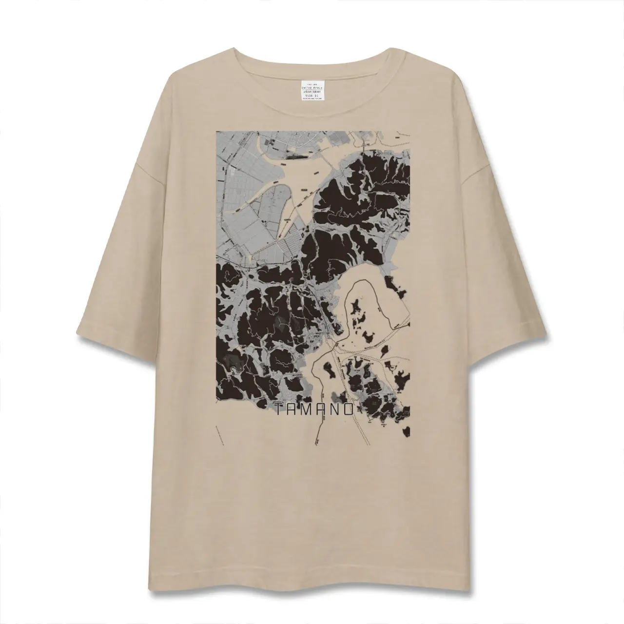 【玉野（岡山県）】地図柄ビッグシルエットTシャツ