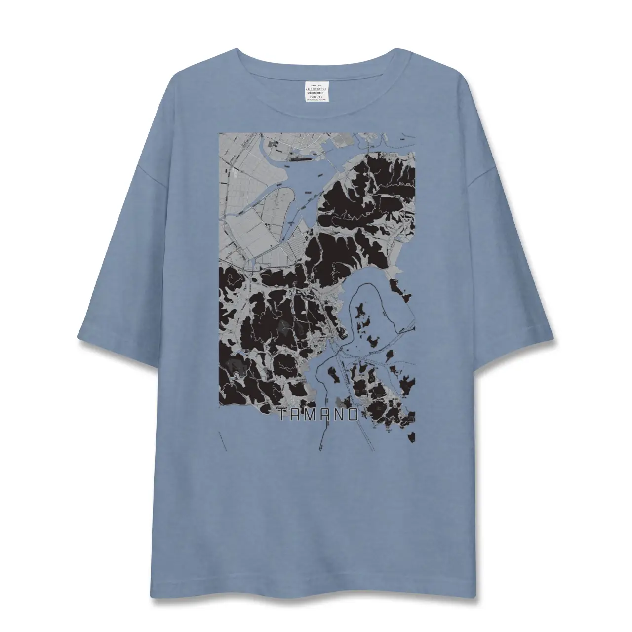 【玉野（岡山県）】地図柄ビッグシルエットTシャツ