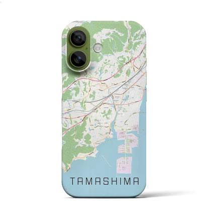 【玉島（岡山県）】地図柄iPhoneケース（バックカバータイプ）