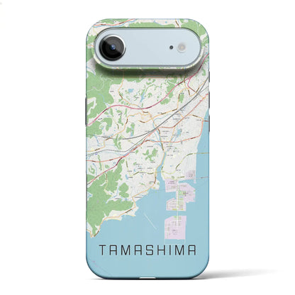 【玉島（岡山県）】地図柄iPhoneケース（バックカバータイプ）