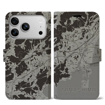 【玉島（岡山県）】地図柄iPhoneケース（手帳タイプ）