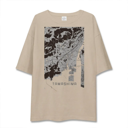 【玉島（岡山県）】地図柄ビッグシルエットTシャツ