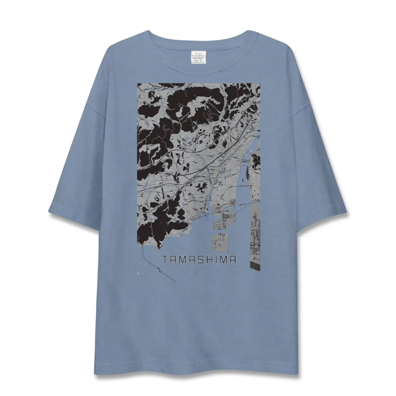 【玉島（岡山県）】地図柄ビッグシルエットTシャツ