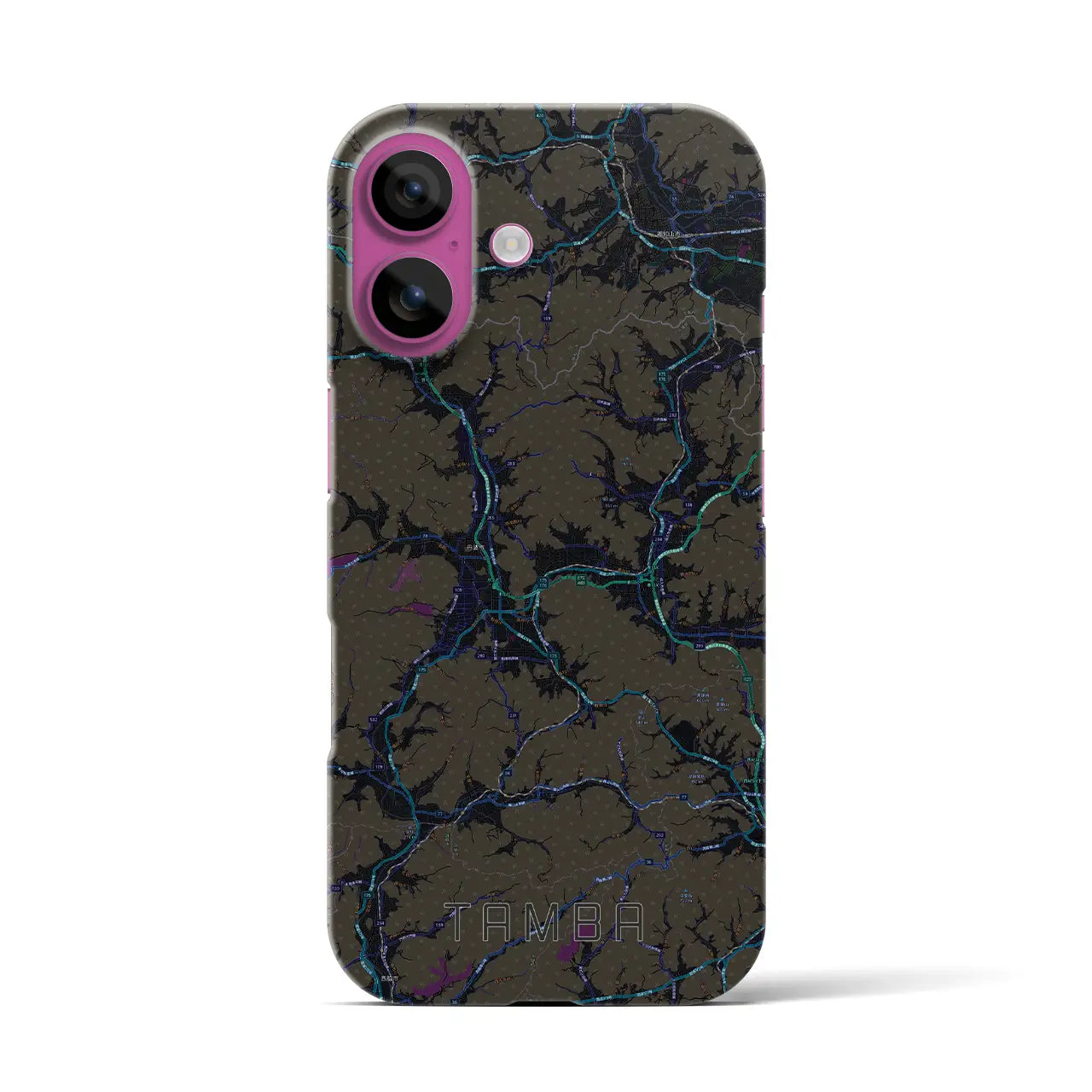 【丹波（兵庫県）】地図柄iPhoneケース（バックカバータイプ）