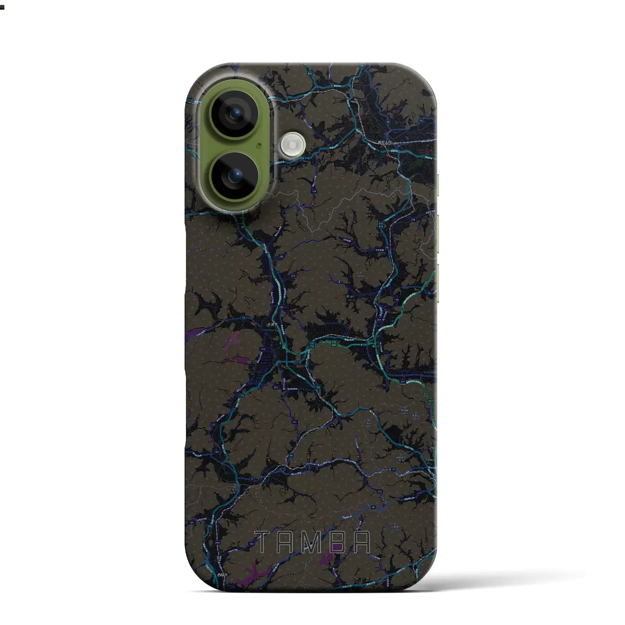 【丹波（兵庫県）】地図柄iPhoneケース（バックカバータイプ）