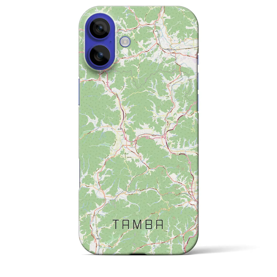 【丹波(兵庫県)】地図柄iPhoneケース(バックカバータイプ)ナチュラル・iPhone 16 Pro Max 用