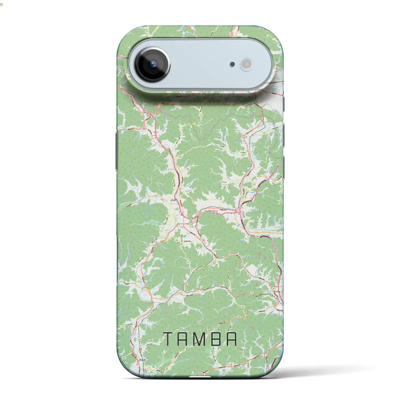 【丹波（兵庫県）】地図柄iPhoneケース（バックカバータイプ）