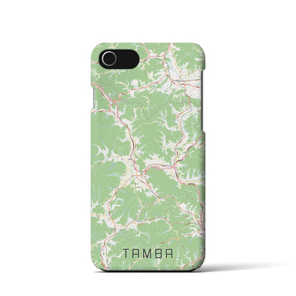 【丹波（兵庫県）】地図柄iPhoneケース（バックカバータイプ）