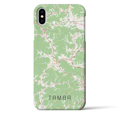 【丹波（兵庫県）】地図柄iPhoneケース（バックカバータイプ）