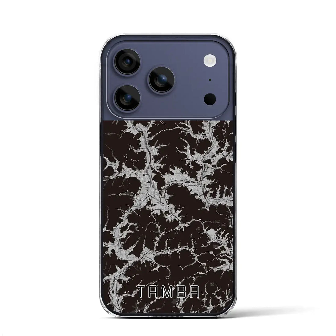 【丹波(兵庫県)】地図柄iPhoneケース(クリアタイプ)モノトーン・iPhone 17 Pro Max 用