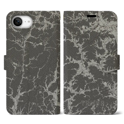 【丹波（兵庫県）】地図柄iPhoneケース（手帳タイプ）