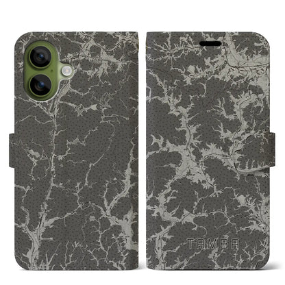 【丹波（兵庫県）】地図柄iPhoneケース（手帳タイプ）