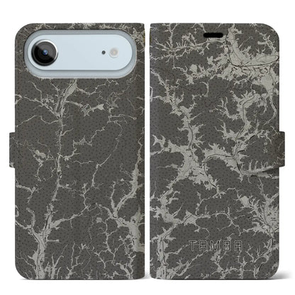 【丹波（兵庫県）】地図柄iPhoneケース（手帳タイプ）