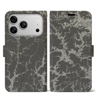 【丹波（兵庫県）】地図柄iPhoneケース（手帳タイプ）