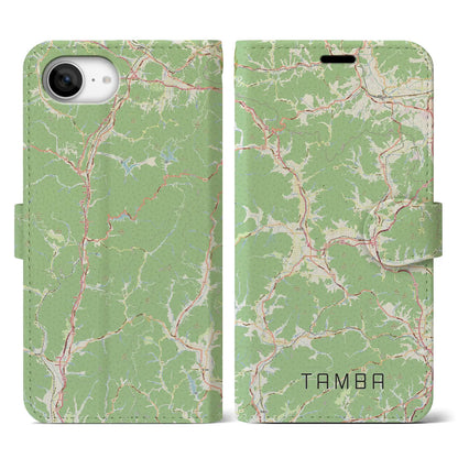 【丹波（兵庫県）】地図柄iPhoneケース（手帳タイプ）