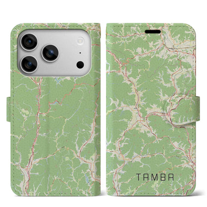 【丹波（兵庫県）】地図柄iPhoneケース（手帳タイプ）