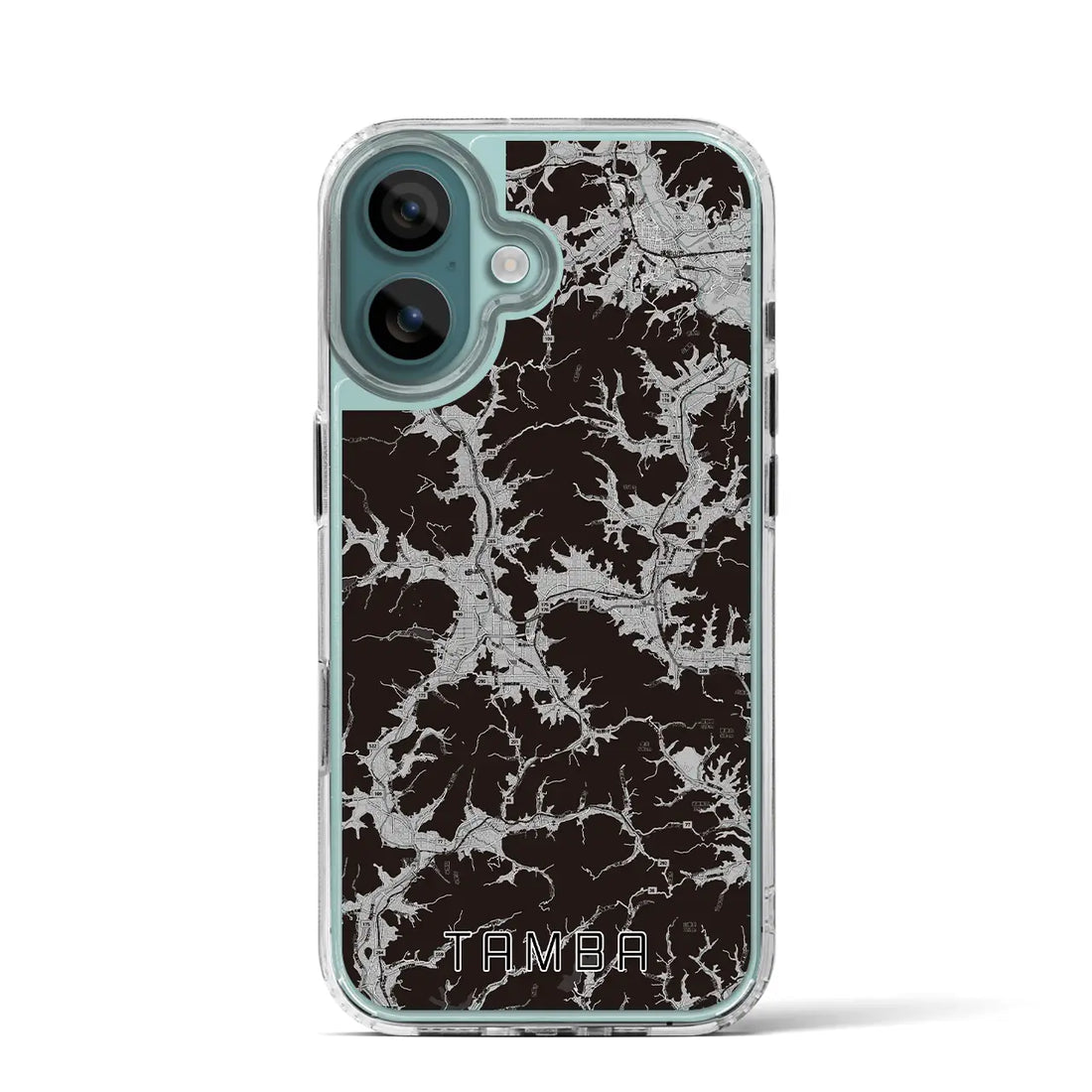 【丹波(兵庫県)】地図柄iPhoneケース(MagSafeタイプ)モノトーン・iPhone 16 Pro 用