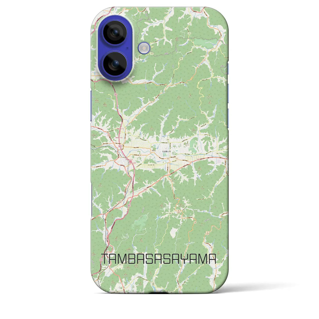 【丹波篠山(兵庫県)】地図柄iPhoneケース(バックカバータイプ)ナチュラル・iPhone 16 Pro Max 用