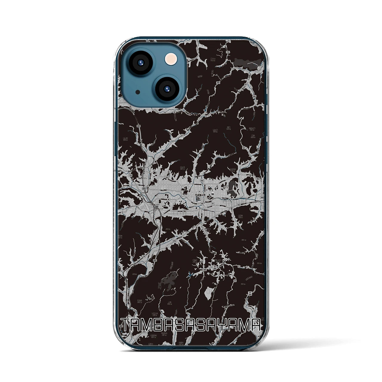 【丹波篠山（兵庫県）】地図柄iPhoneケース（クリアタイプ）