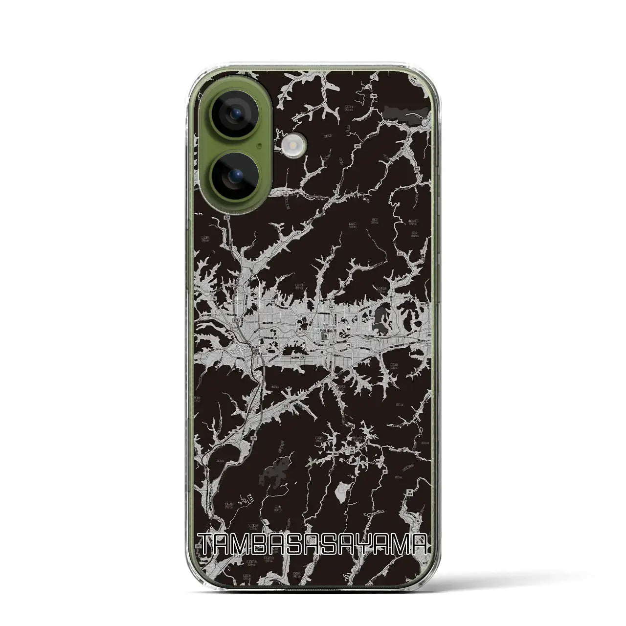 【丹波篠山（兵庫県）】地図柄iPhoneケース（クリアタイプ）