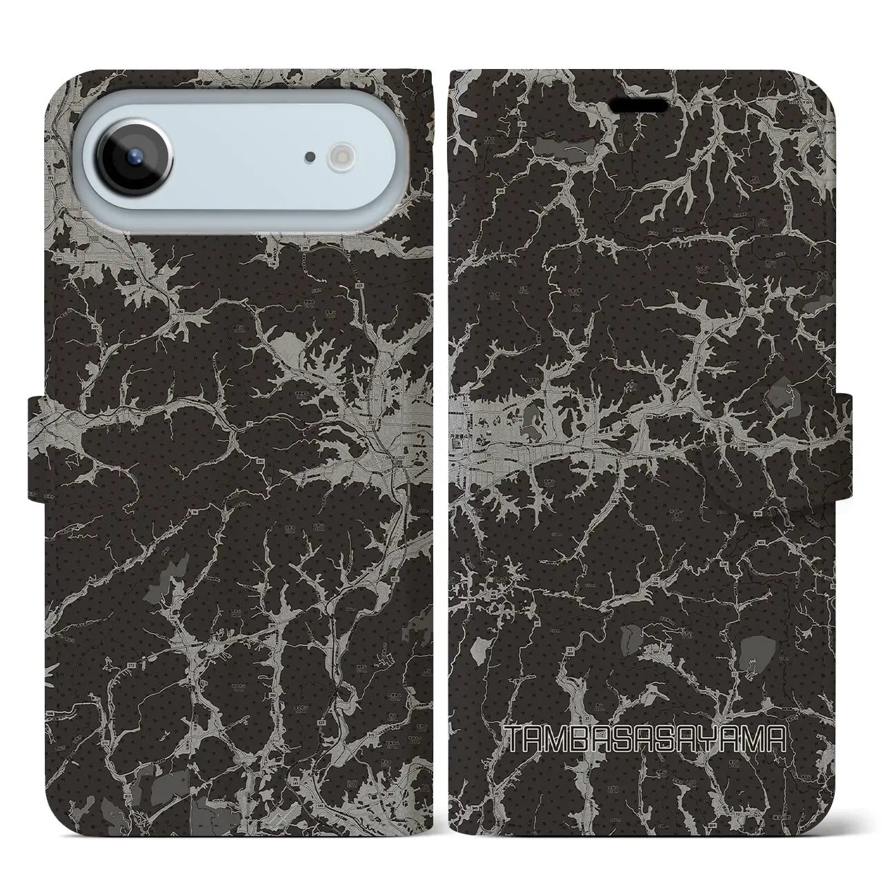 【丹波篠山（兵庫県）】地図柄iPhoneケース（手帳タイプ）