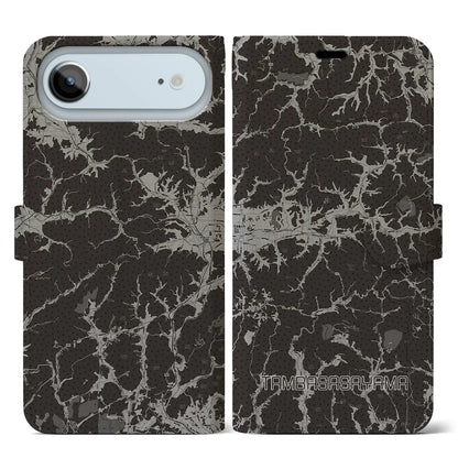 【丹波篠山（兵庫県）】地図柄iPhoneケース（手帳タイプ）