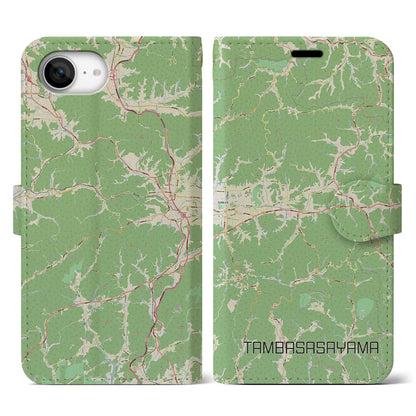 【丹波篠山（兵庫県）】地図柄iPhoneケース（手帳タイプ）