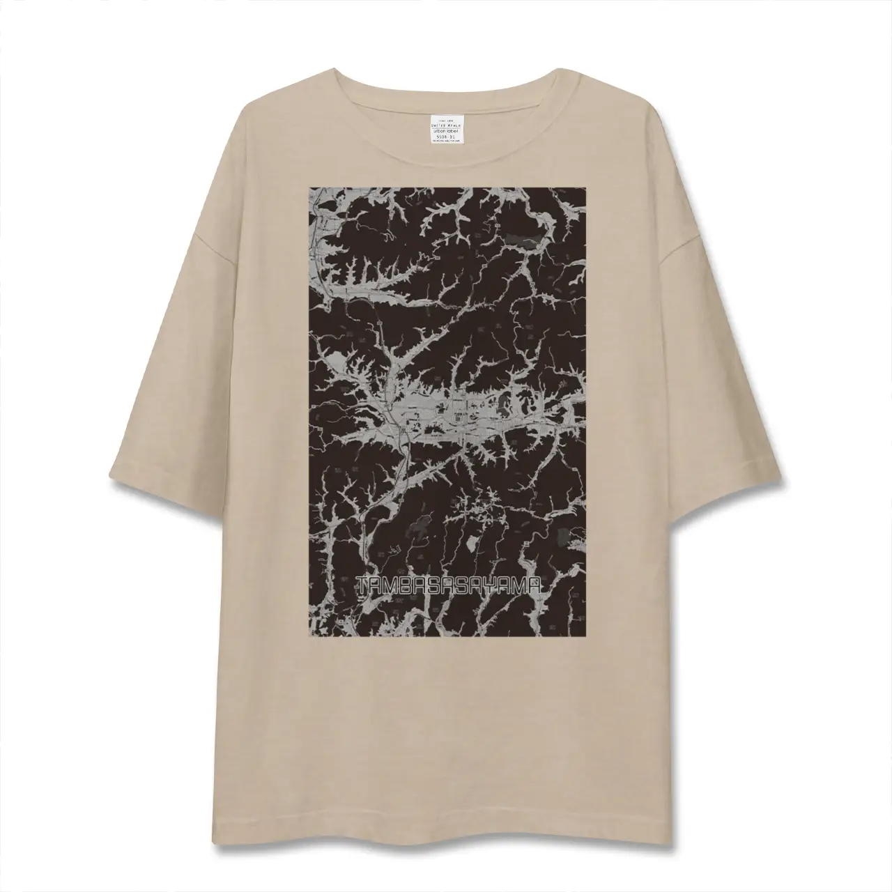 【丹波篠山（兵庫県）】地図柄ビッグシルエットTシャツ