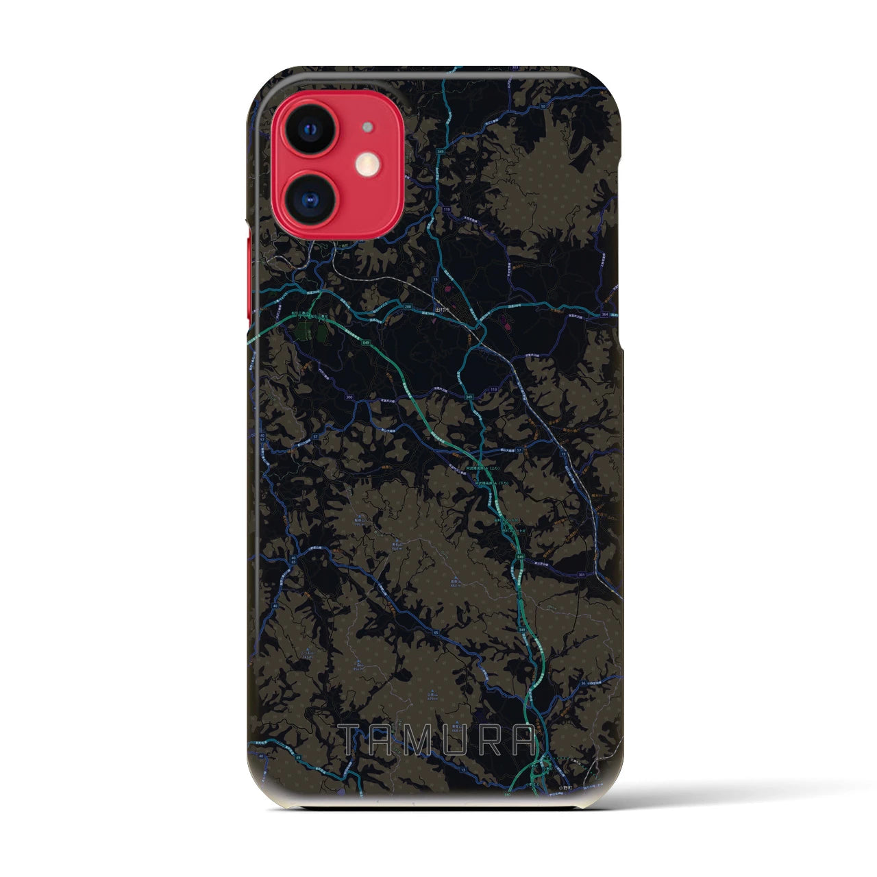 【田村（福島県）】地図柄iPhoneケース（バックカバータイプ）