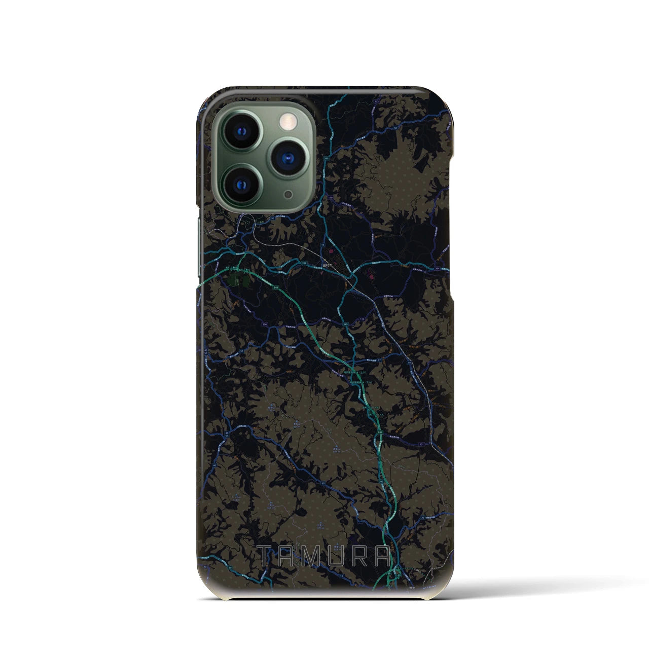 【田村（福島県）】地図柄iPhoneケース（バックカバータイプ）