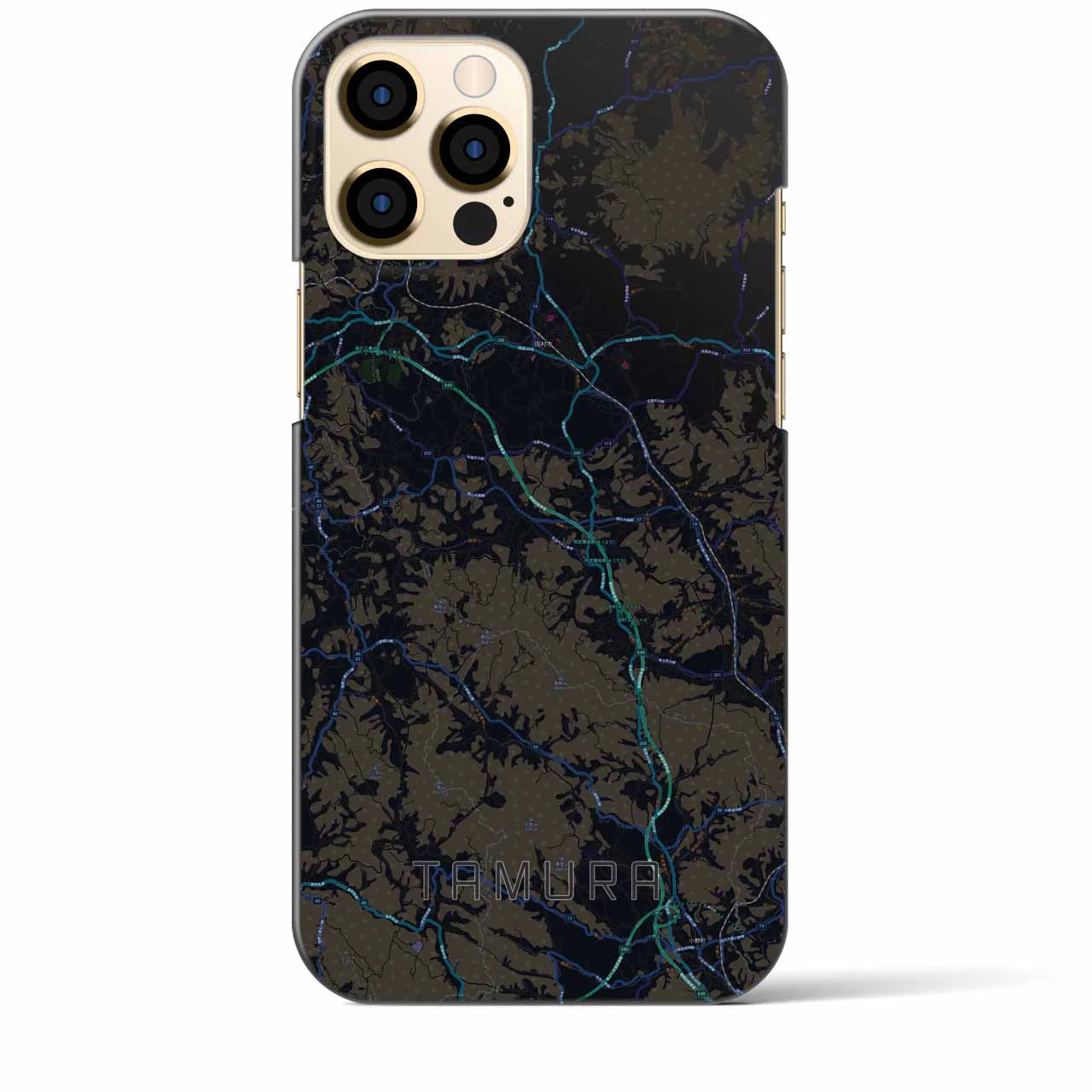 【田村（福島県）】地図柄iPhoneケース（バックカバータイプ）