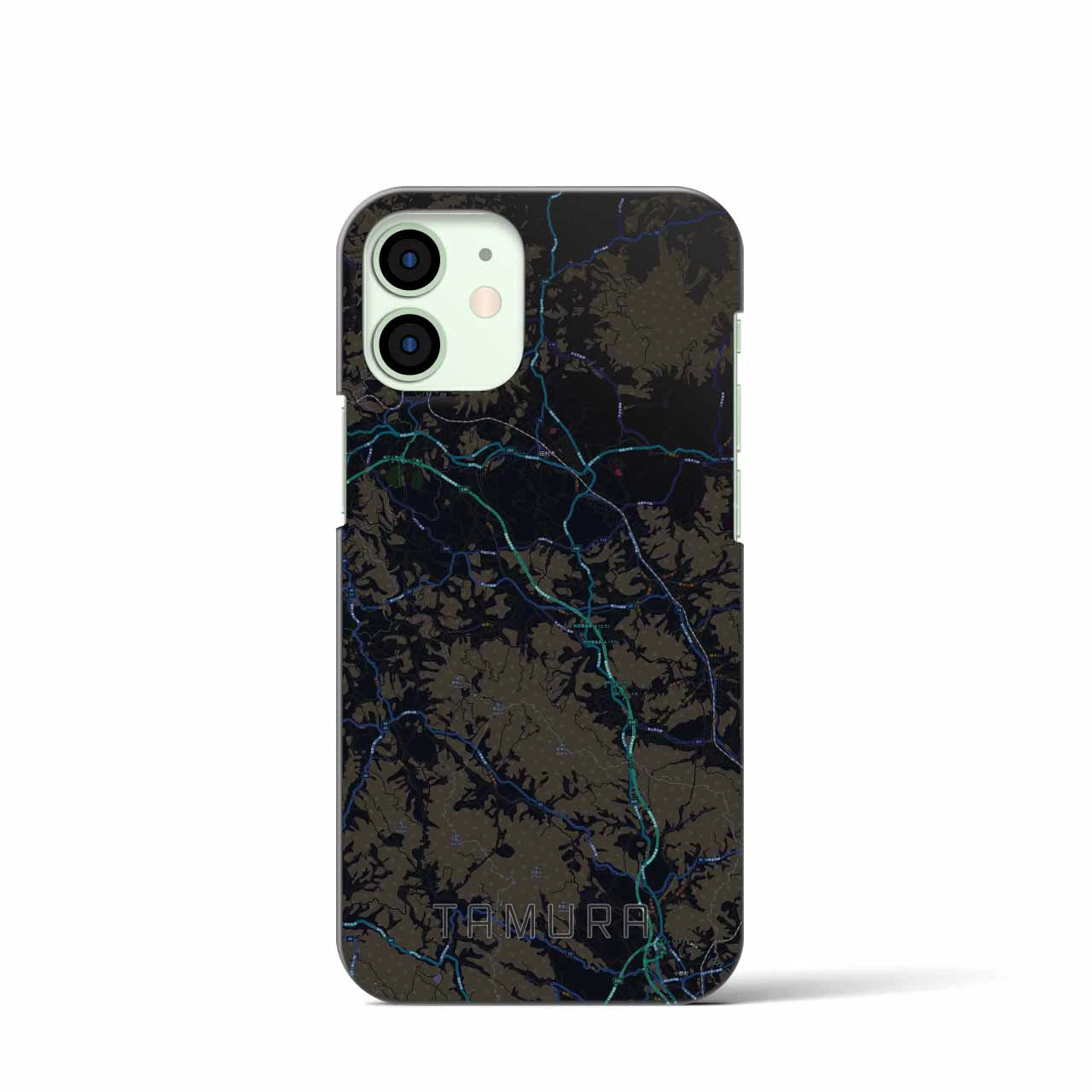 【田村（福島県）】地図柄iPhoneケース（バックカバータイプ）