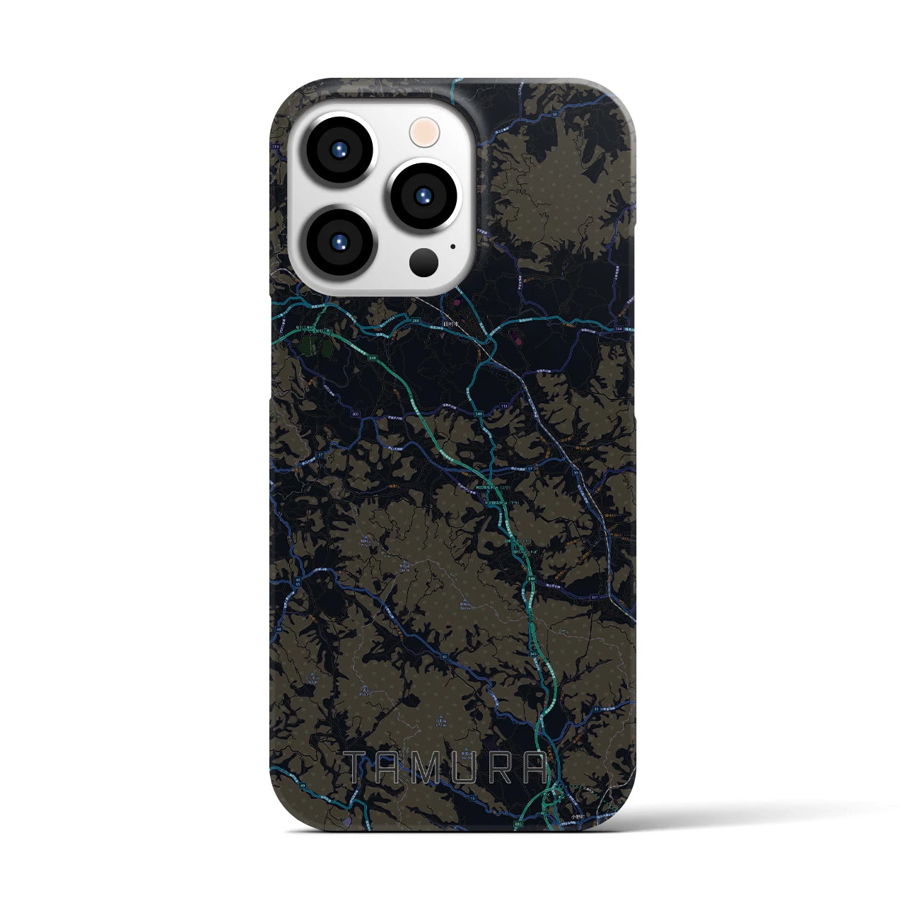 【田村（福島県）】地図柄iPhoneケース（バックカバータイプ）