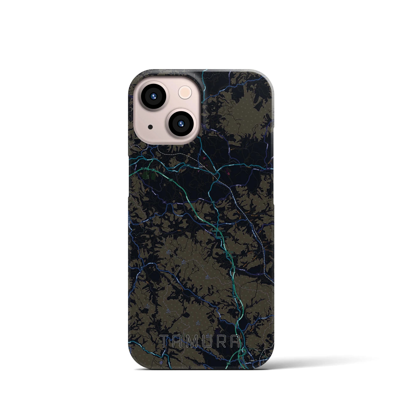 【田村（福島県）】地図柄iPhoneケース（バックカバータイプ）