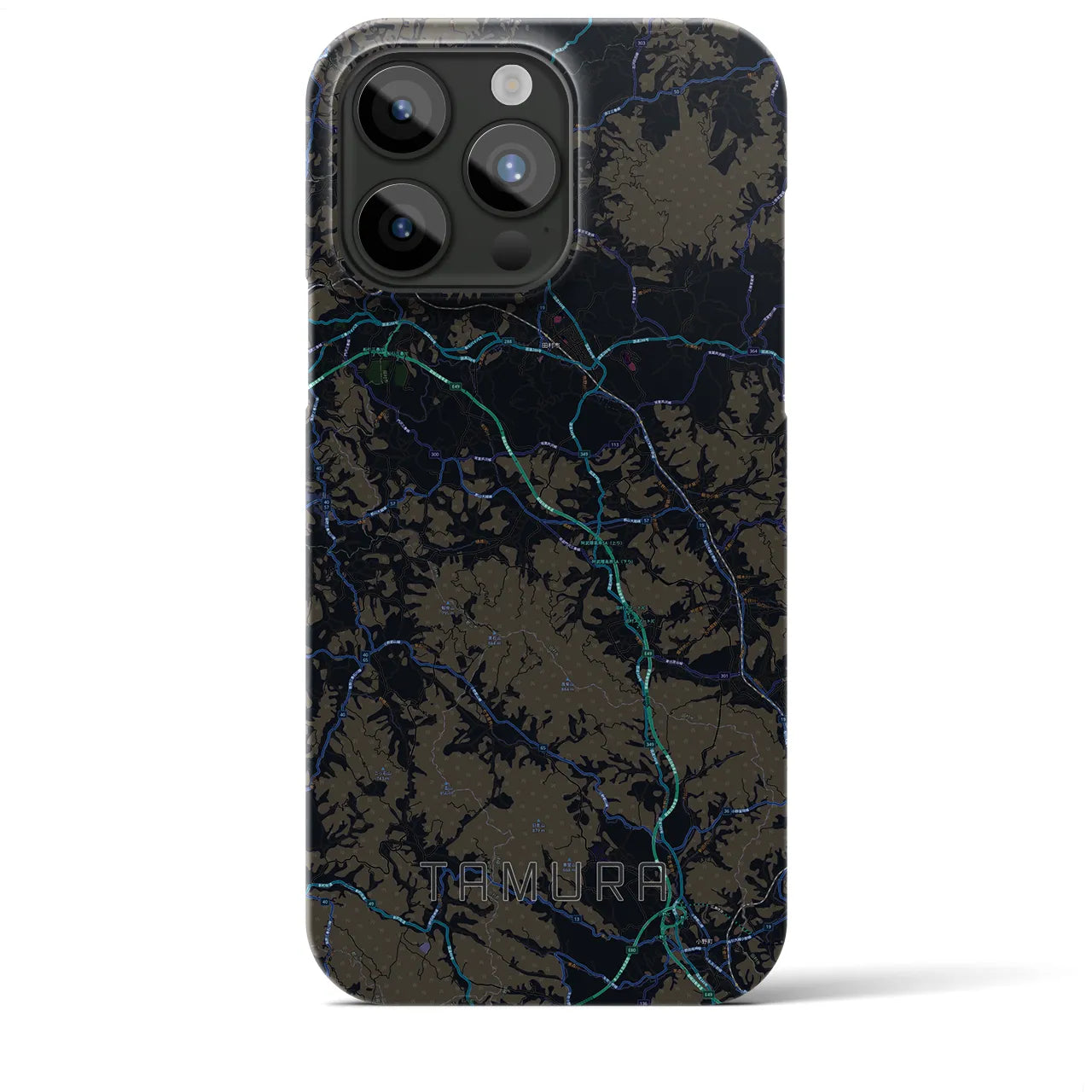 【田村（福島県）】地図柄iPhoneケース（バックカバータイプ）