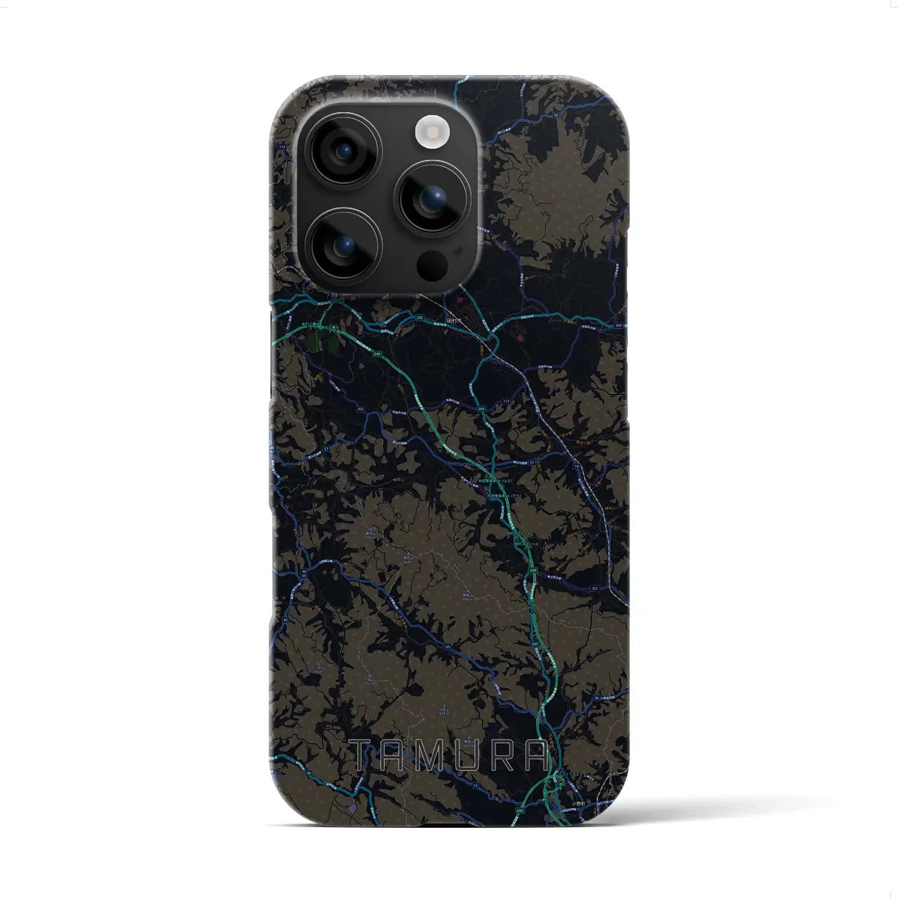 【田村（福島県）】地図柄iPhoneケース（バックカバータイプ）