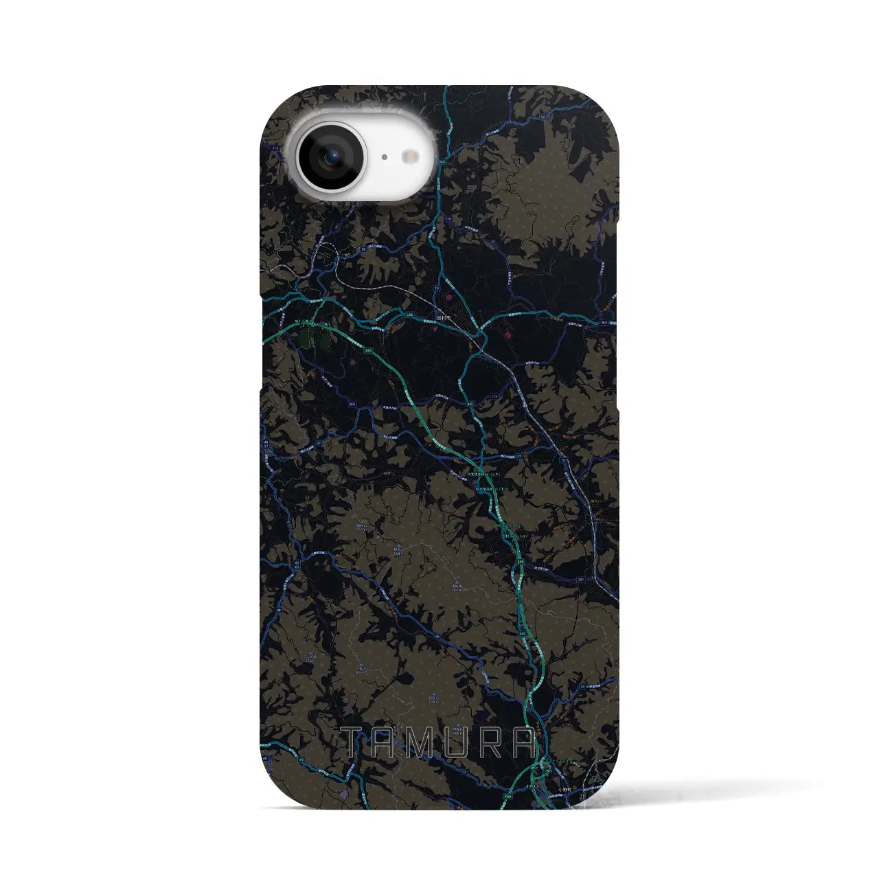 【田村（福島県）】地図柄iPhoneケース（バックカバータイプ）
