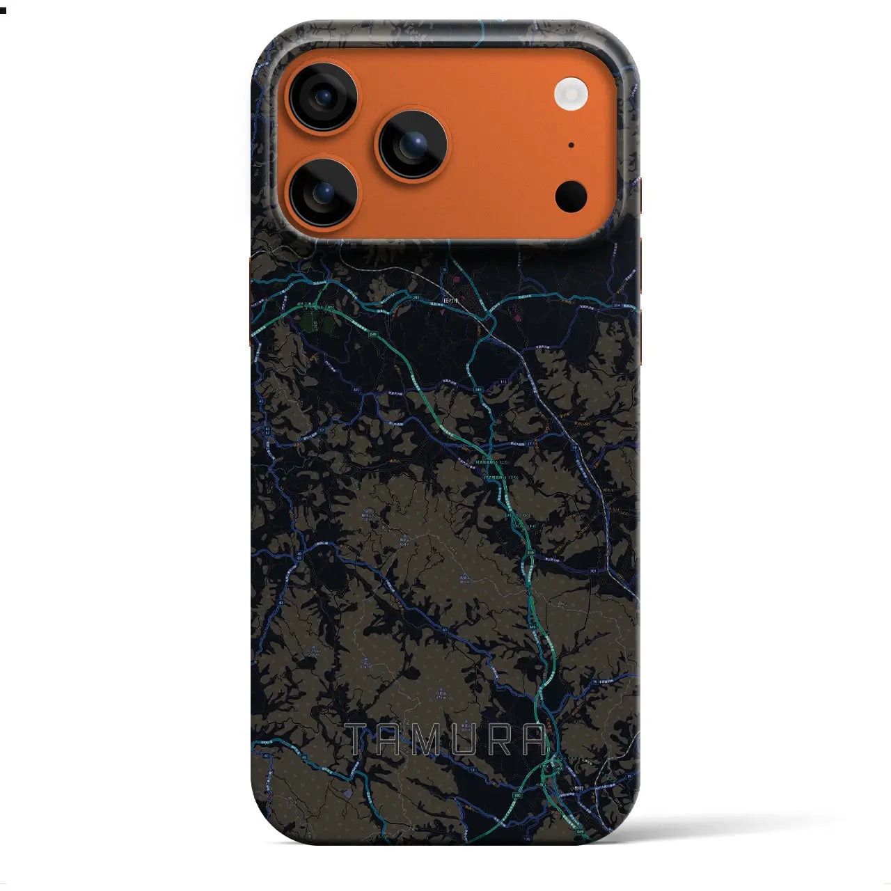 【田村（福島県）】地図柄iPhoneケース（バックカバータイプ）