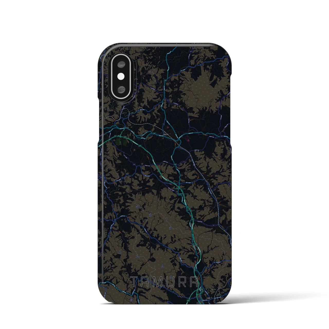 【田村（福島県）】地図柄iPhoneケース（バックカバータイプ）