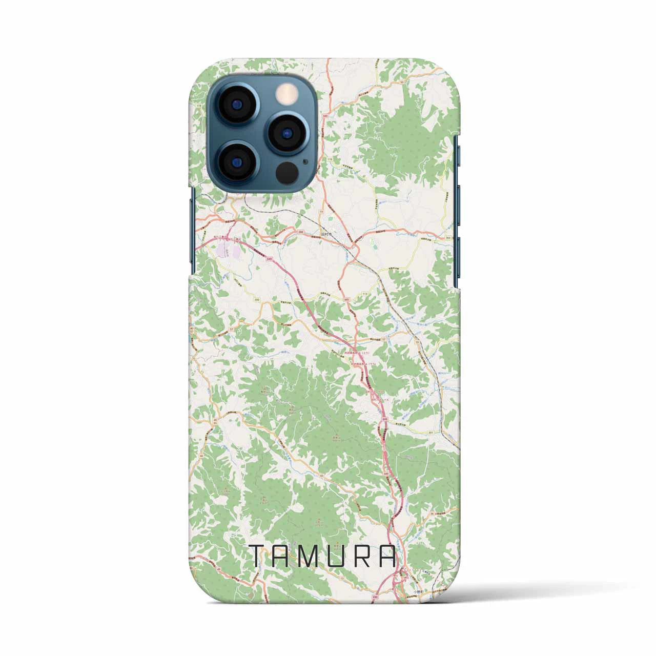 【田村（福島県）】地図柄iPhoneケース（バックカバータイプ）