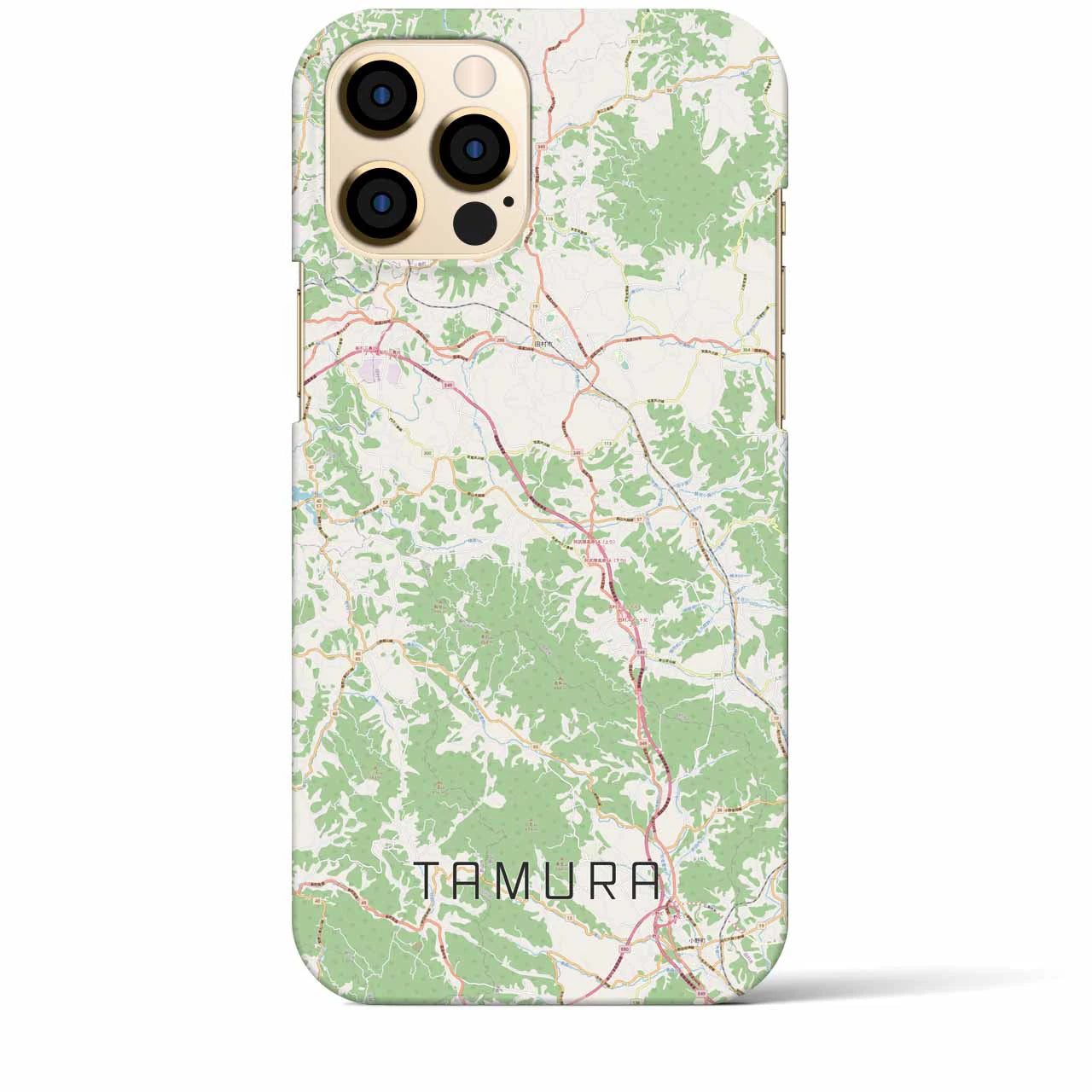 【田村（福島県）】地図柄iPhoneケース（バックカバータイプ）