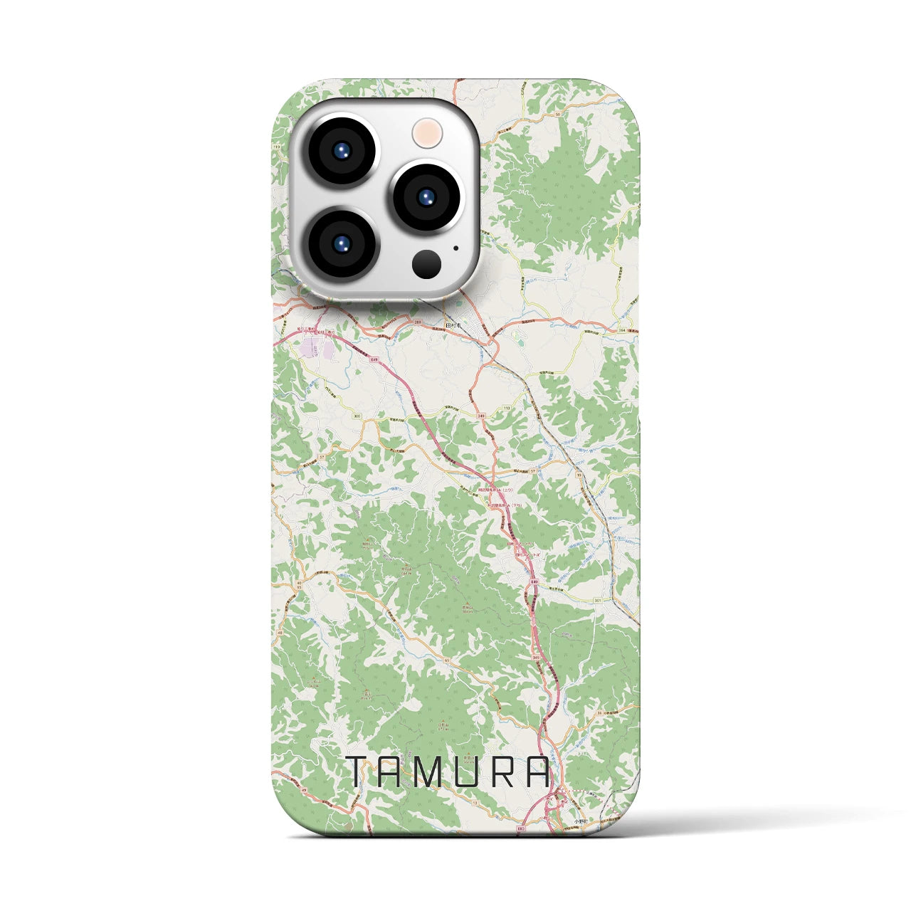 【田村（福島県）】地図柄iPhoneケース（バックカバータイプ）