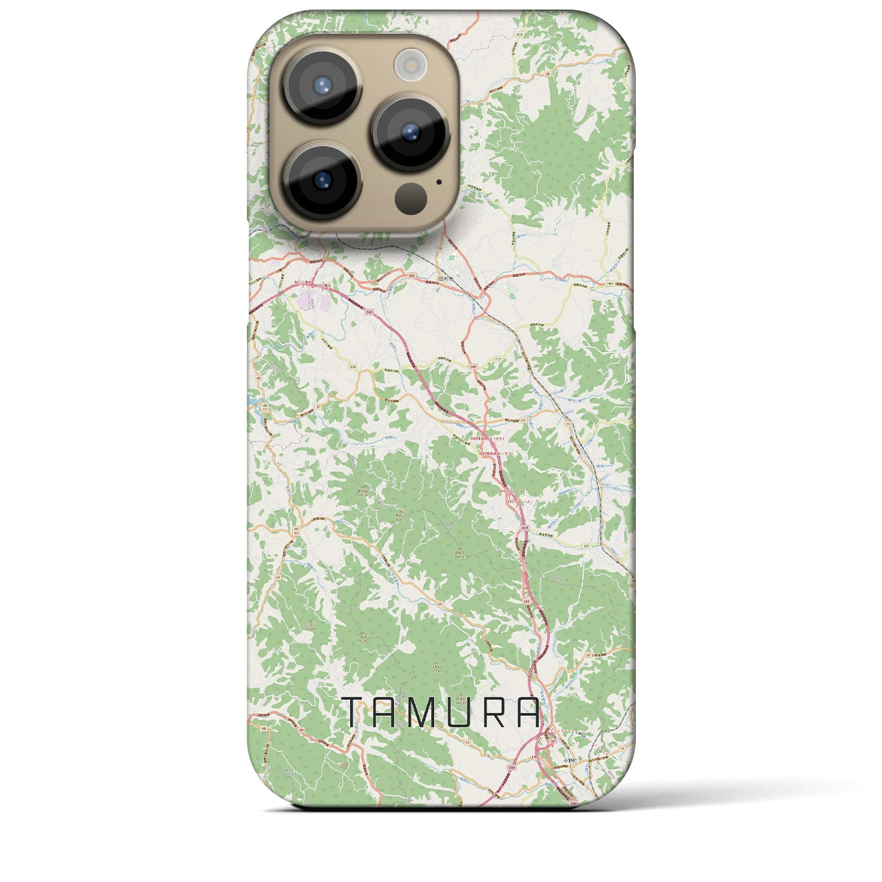 【田村（福島県）】地図柄iPhoneケース（バックカバータイプ）