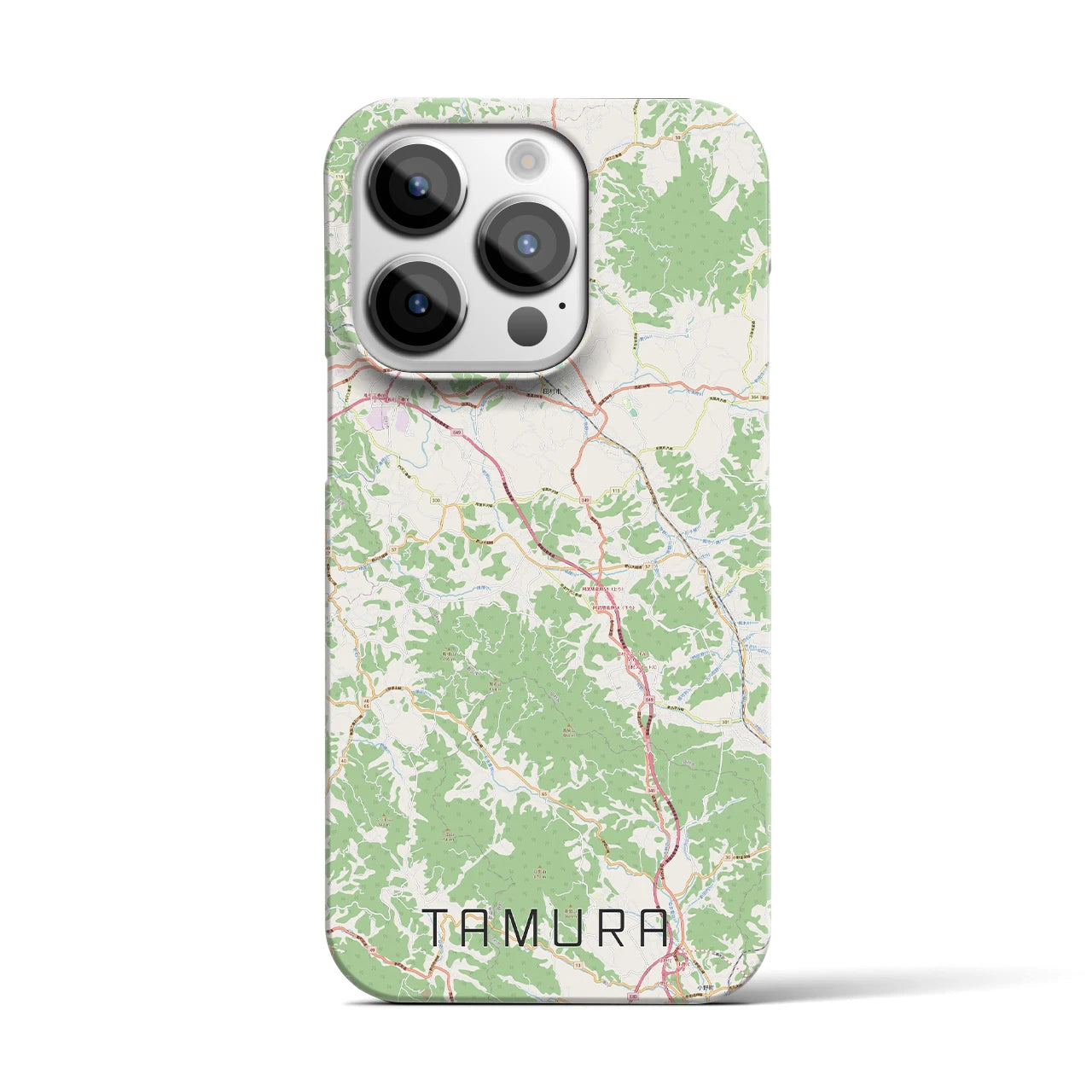 【田村（福島県）】地図柄iPhoneケース（バックカバータイプ）
