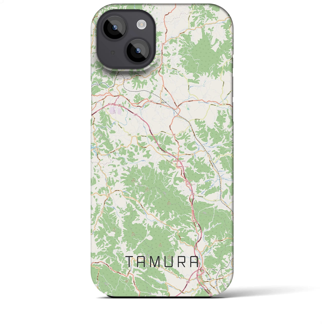 【田村（福島県）】地図柄iPhoneケース（バックカバータイプ）