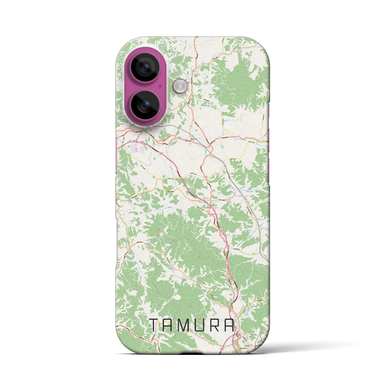 【田村（福島県）】地図柄iPhoneケース（バックカバータイプ）