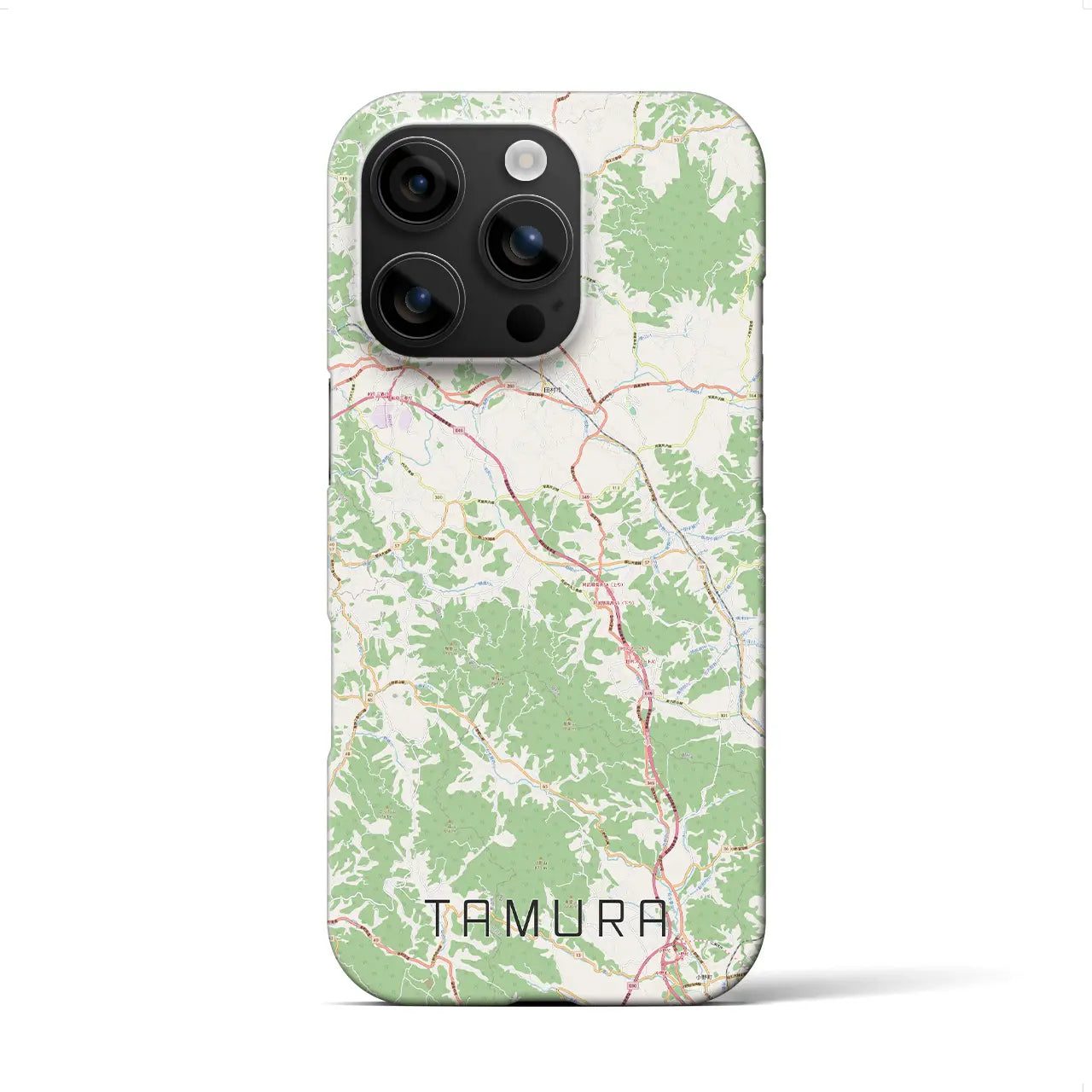 【田村（福島県）】地図柄iPhoneケース（バックカバータイプ）